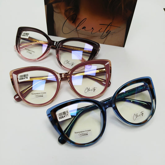 Lentes ópticos CELULOIDE modernos,varillas flexibles,COMODOS.