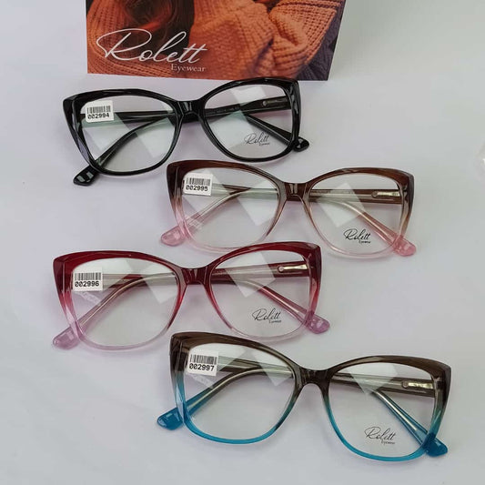 Lentes ópticos CELULOIDE modernos,varillas flexibles,COMODOS.