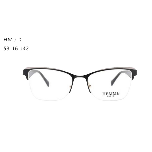 LENTES METÁLICOS SEMI AL AIRE HEMME MUJER HM011 (53-16-142)