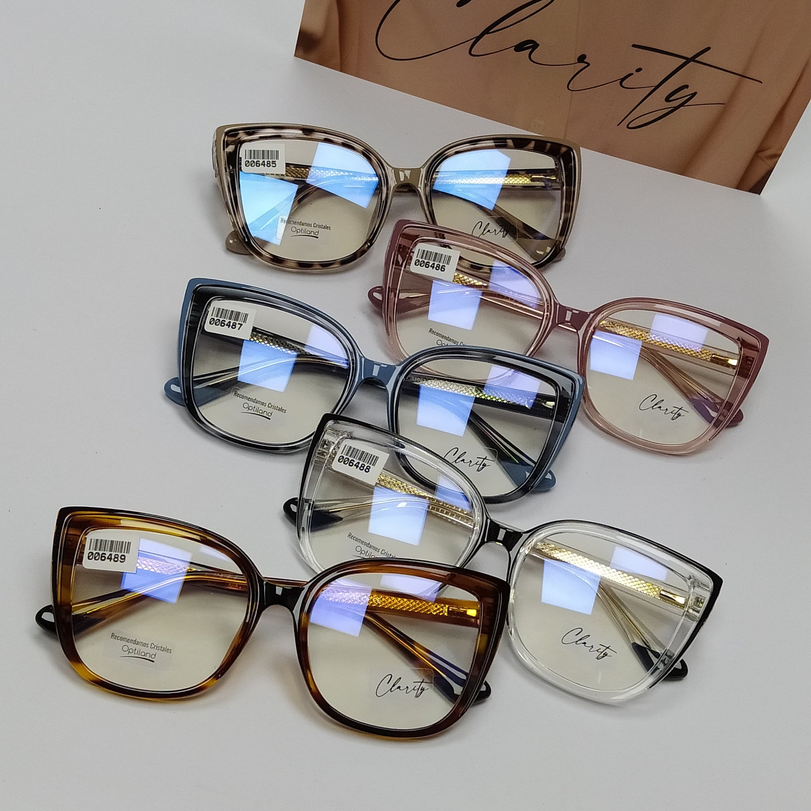 Lentes ópticos CELULOIDE modernos,varillas flexibles,COMODOS.