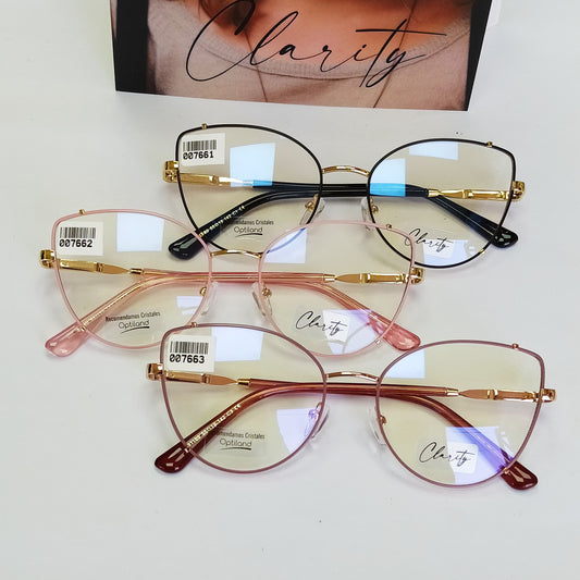 Lentes ópticos METÁLICOS modernos,varillas flexibles,comodos