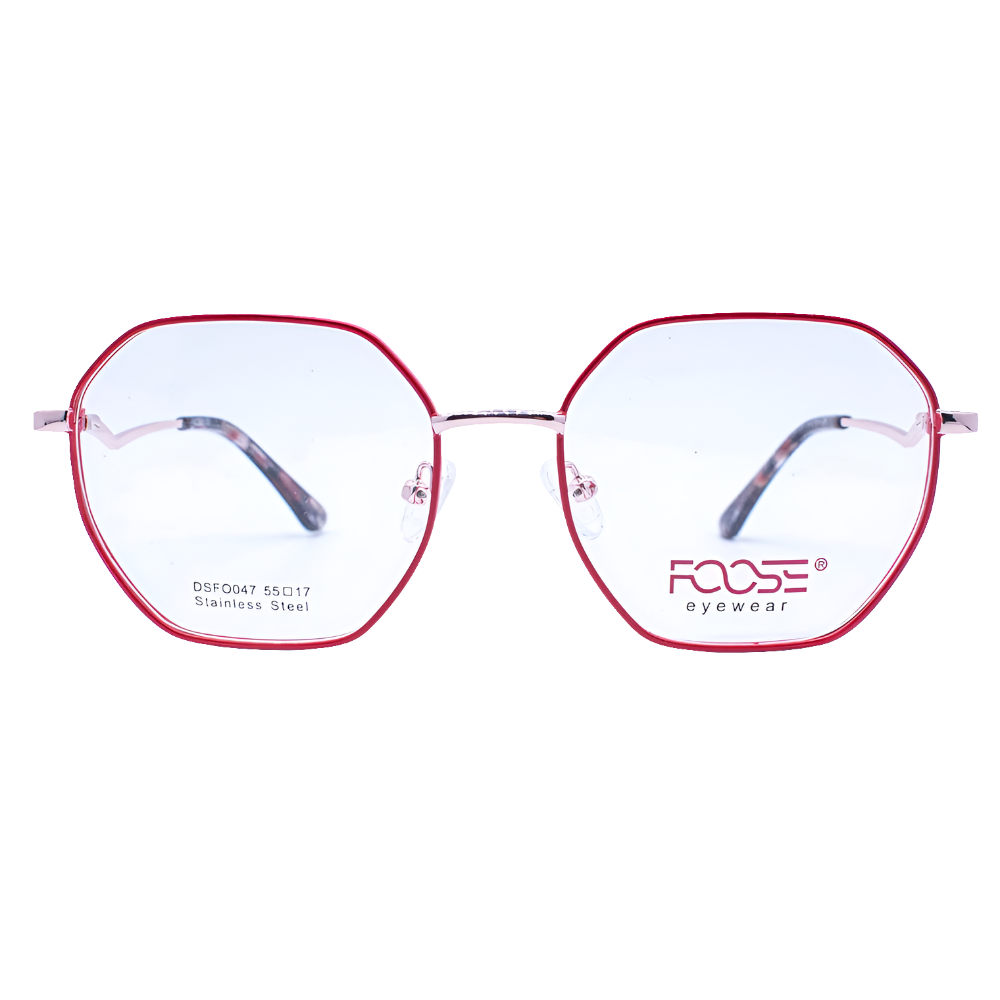 Lentes metálicos hexagonal delgado
