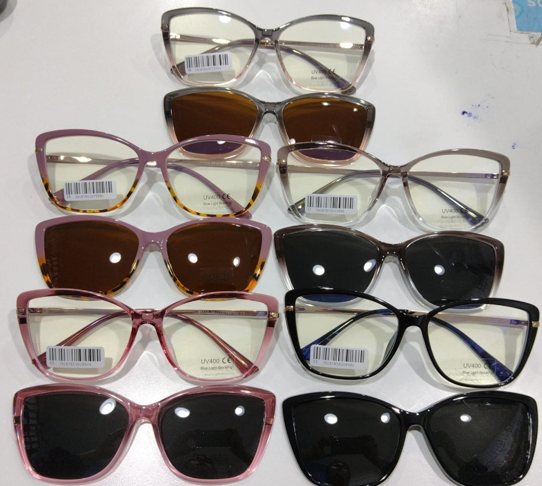 Lentes con sobrelentes clip on